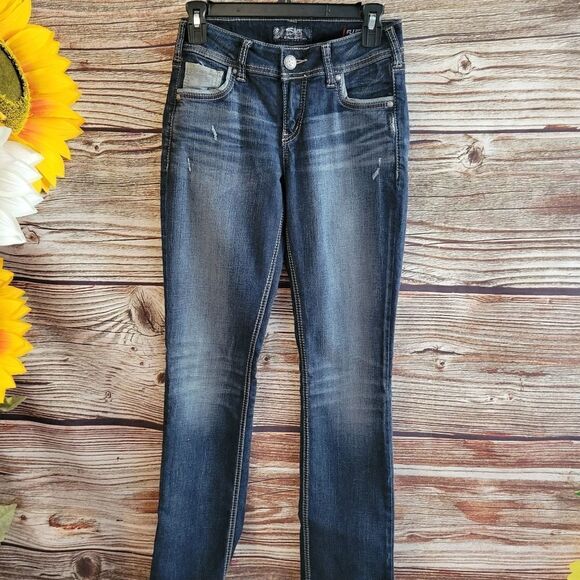 "Sliver" men's jeans ( fluid denim) Distressed, size : 26/32" preo-owned - Picture 1 of 9